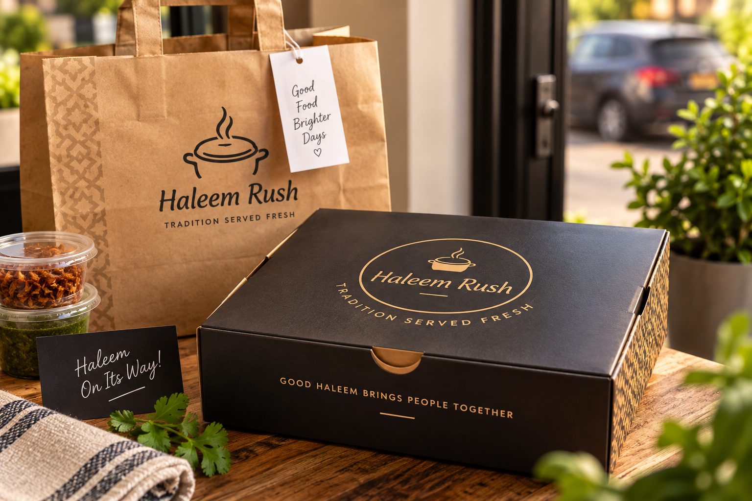 Haleem packaging ready for delivery